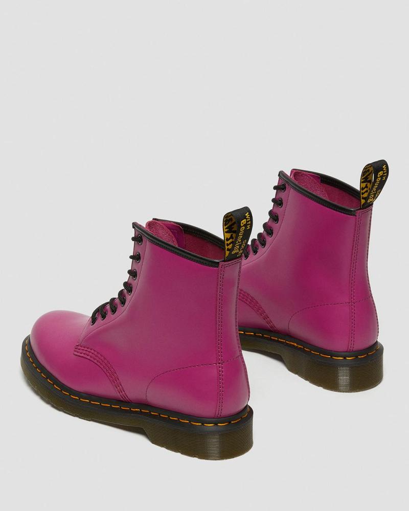 Men's Dr Martens 1460 Smooth Leather Lace Up Boots Pink | AU 532QMA